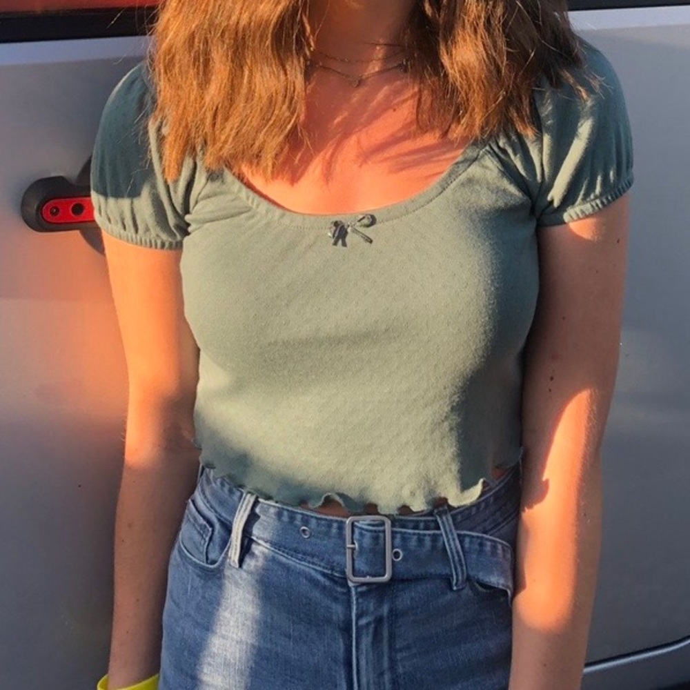 PacSun Green Crop Top